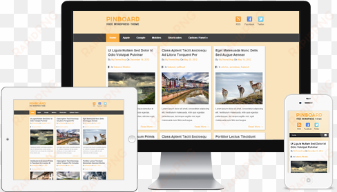 pinboard free wordpress theme - groovy is free premium responsive wordpress theme