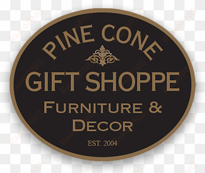 pine cone gift shoppe furniture & decor oval black - differentiate