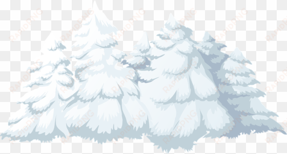 pine tree clipart winter landscape - white christmas tree clipart
