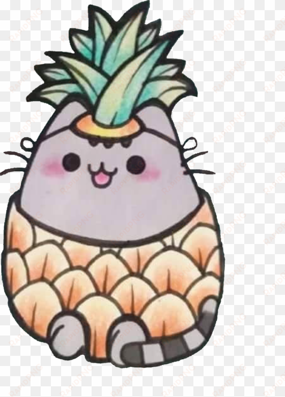 pineapple pusheen cute cat kitty kitten costume aww - pusheen ananas