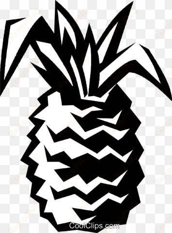 pineapple royalty free vector clip art illustration - pineapple vector black png