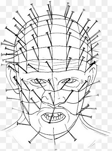 pinhead drawing banner transparent - pinhead coloring pages