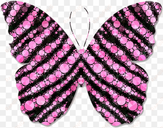 pink and black circles butterfly clipart - imagenes rosa y negro