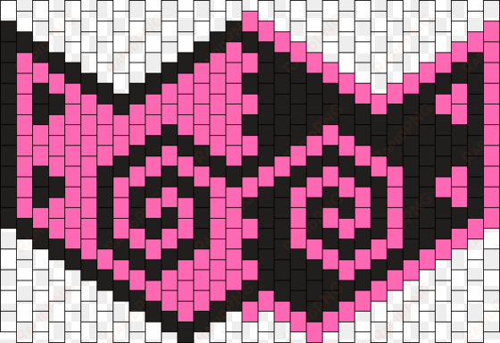 pink and black swirl mustach mask bead pattern - nga pihi 1: maori songs for children