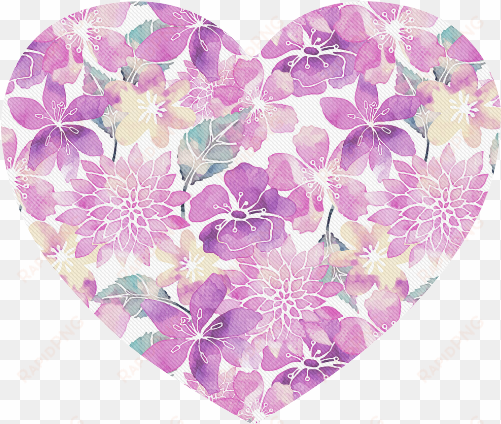pink and purple watercolor flowers pattern
