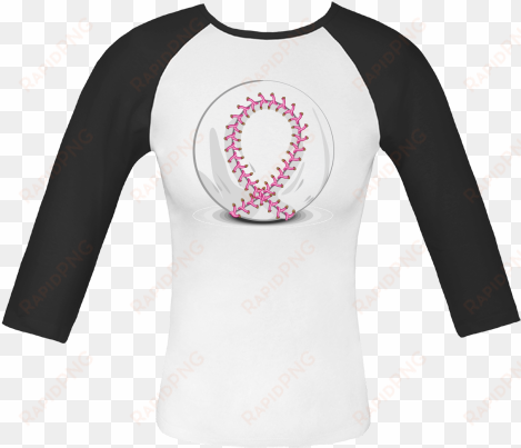 #pink #breast #cancer ribbon baseball with the stitches - not going down without a fight brain tumors