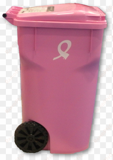 pink cart garbage can - breast cancer garbage can
