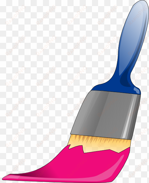 pink clipart paint brush - pink paint brush clipart