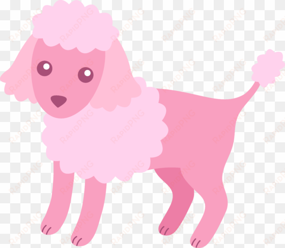 pink dog tags clip art - poodles clipart png