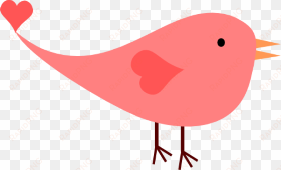 pink female love bird - cute bird clipart png