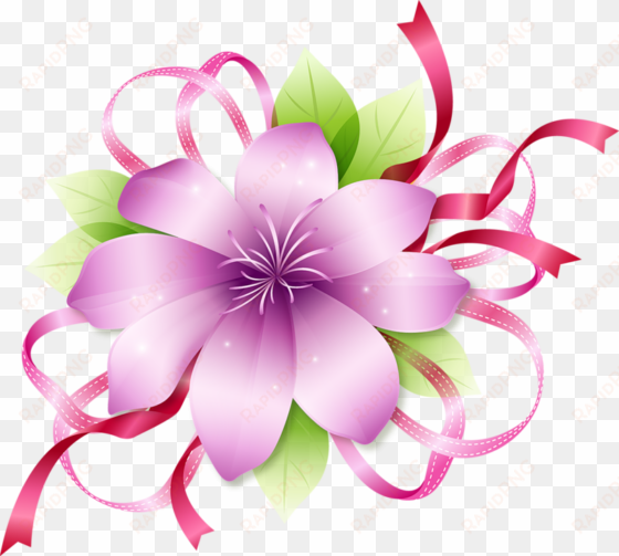 pink flower images - flower border design png