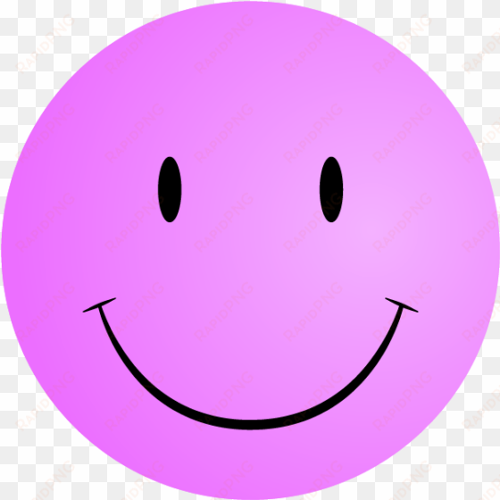 pink happy face - smile purple