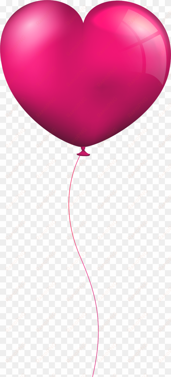 pink heart balloon clip art image - clip art