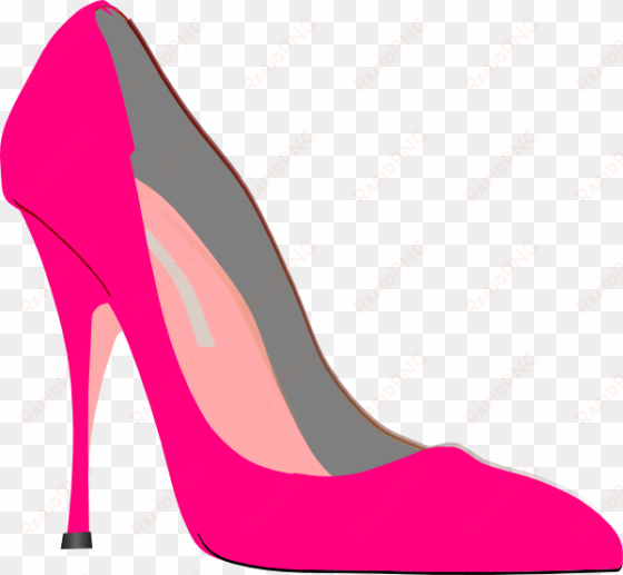 pink high heel shoes clipart - pink high heel clipart