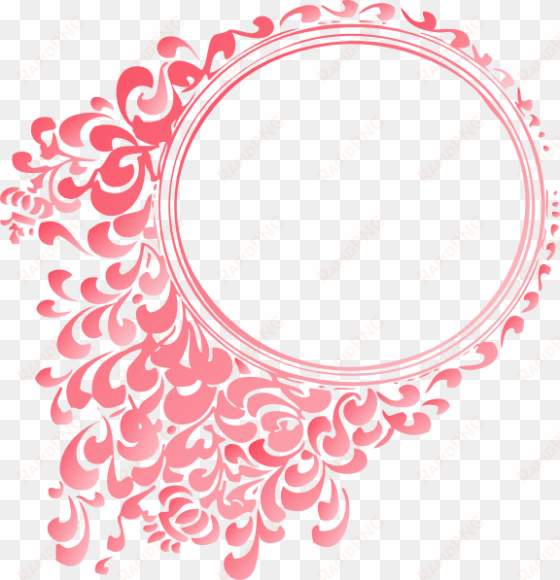 pink linear gradient round border clip art - circle design clipart png