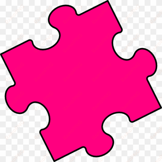 pink puzzle piece clip art - light blue puzzle piece