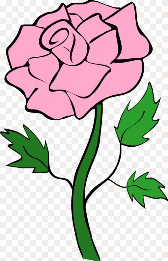 pink rose clipart - rose pink clipart