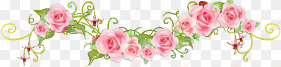 - - pink rose dividers cliparts