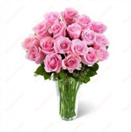 pink roses in vase 24 flowers - light pink roses in glass vase