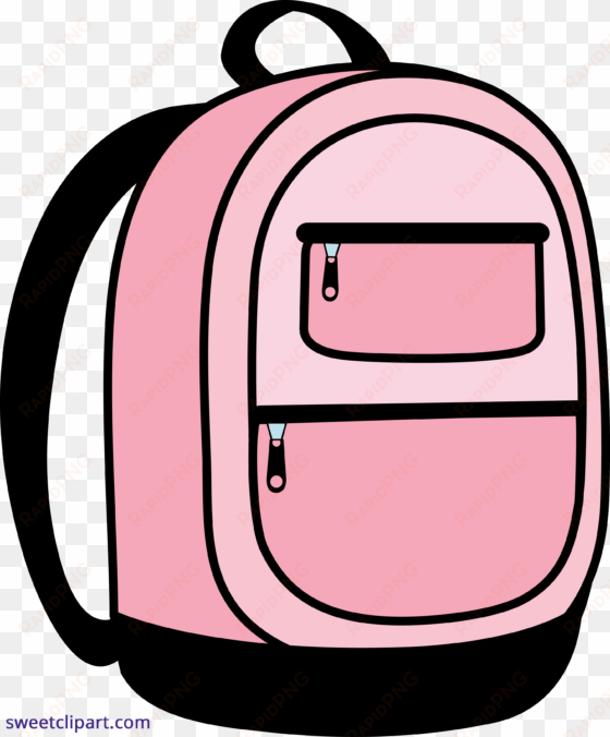 pink school clipart sweet - pink backpack clipart