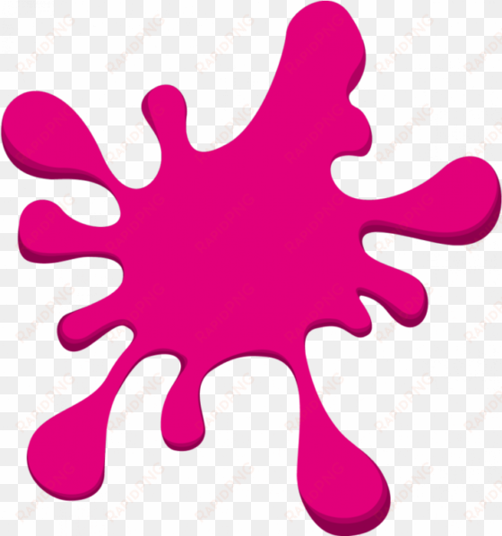 pink splash ink clip - splash sticker