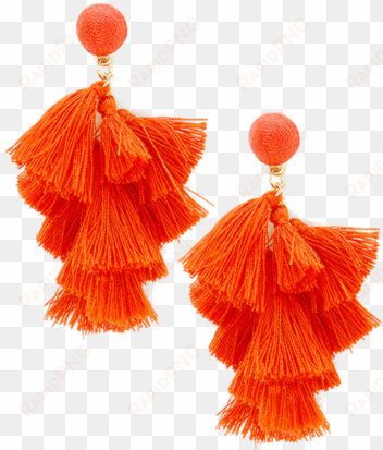 pink tassel earrings - earring