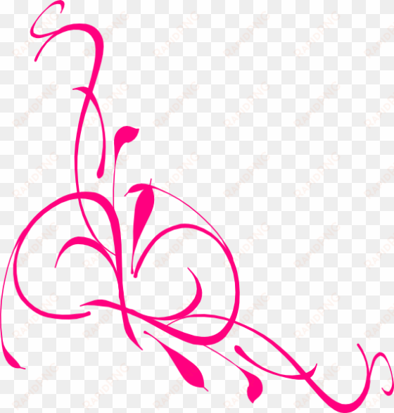 pink vine corner clip art at clkercom vector online - clip art for funeral program