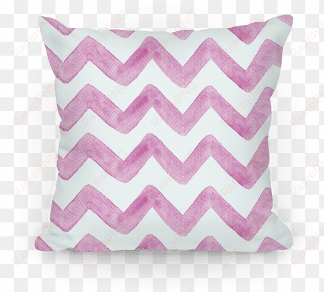 pink watercolor chevron pattern pillow - zig zag design pattern
