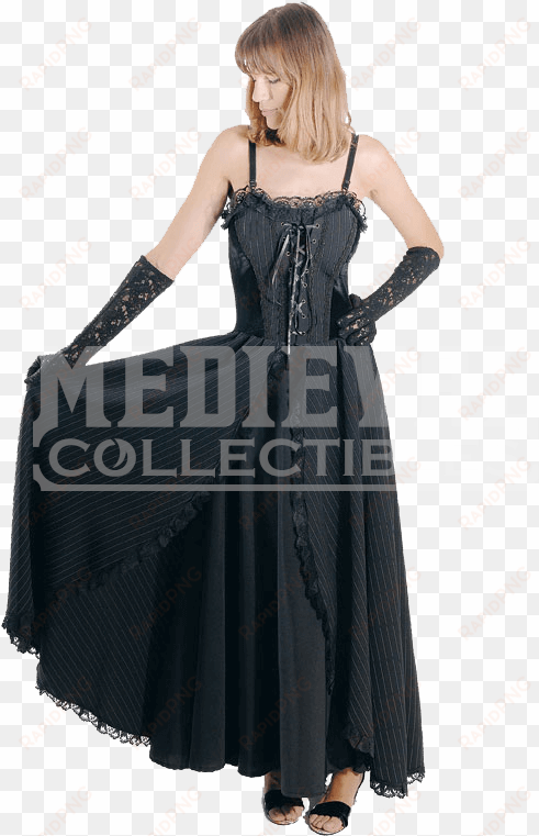 pinstripe gothic dress - pinstripe dress