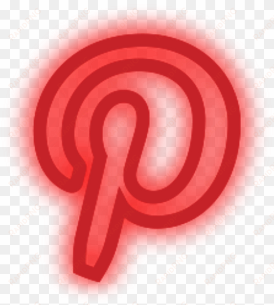 pinterest logo neon light red freetoedit - social media icons neon png