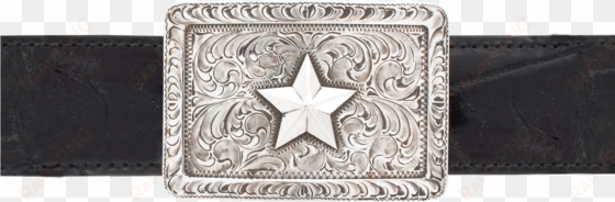pinto ranch sterling silver star 1 1/2" trophy buckle - pinto ranch