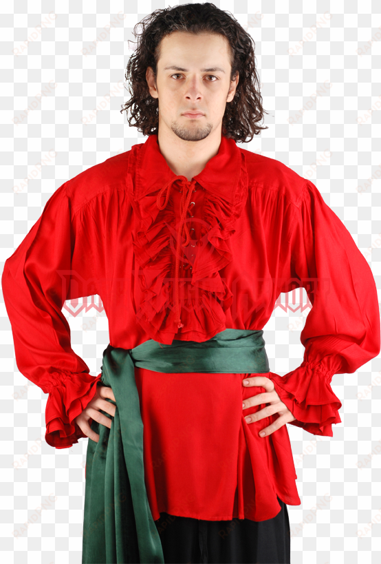 pirate bandana png download - medieval poet's pirate shirt costume [red] (xx-large)