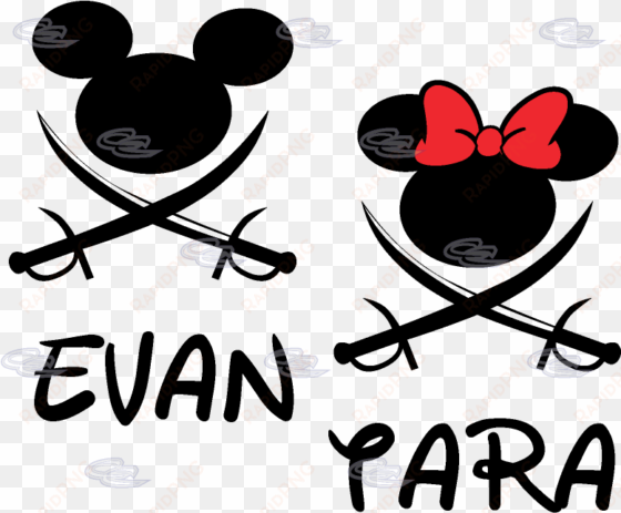 pirate matching couple shirts with names disney mickey - can dream it you can