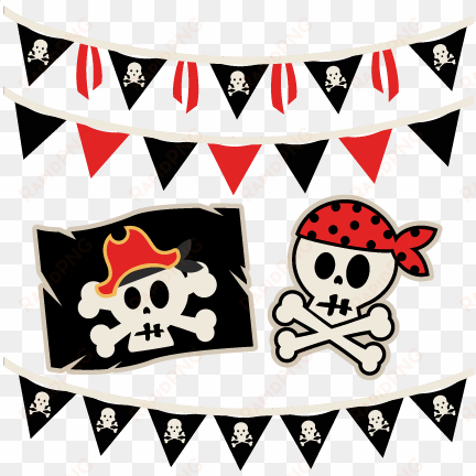 pirate set svg scrapbook cut file cute clipart clip - drawing