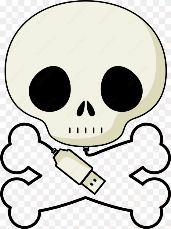 pirate skull png - chibi skull and crossbones