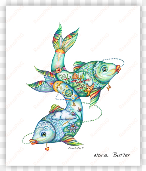 pisces original artwork by nora butler - art