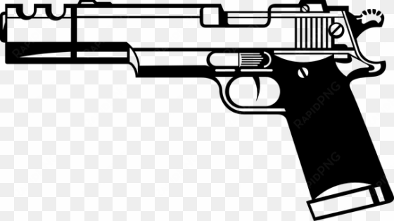 pistol hand gun firearm gun weapon dangero - gun clipart black and white