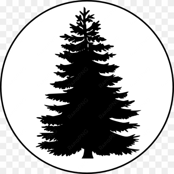 Pix For Evergreen Tree Outline - Pine Tree Silhouette Free transparent png image