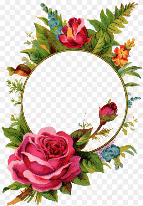 pix for > vintage rose frame - vintage rose frame free