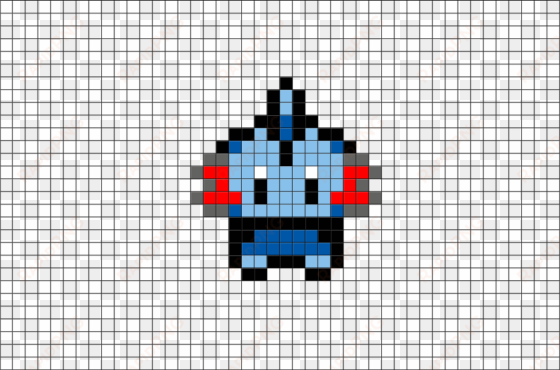 pixel art pokemon mudkip