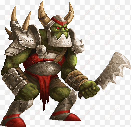 pixel art warhammer orc by fox demon kasumi on deviantart - orc pixel art