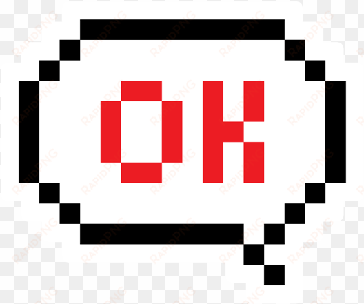pixel heart ok sticker - speech bubble gif