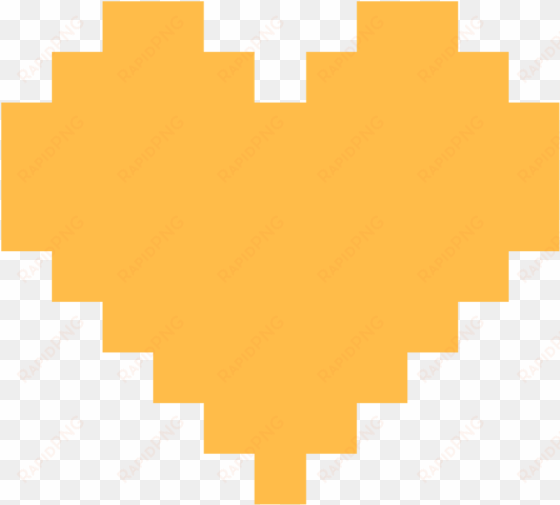 pixel heart png yellow - pixel heart png