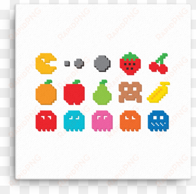 pixel pacman canvas - pac man clip art