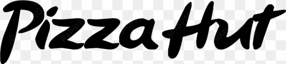 pizza hut - black and white pizza hut logo