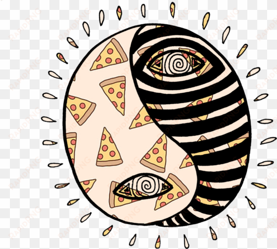 pizza yinyang - sticker