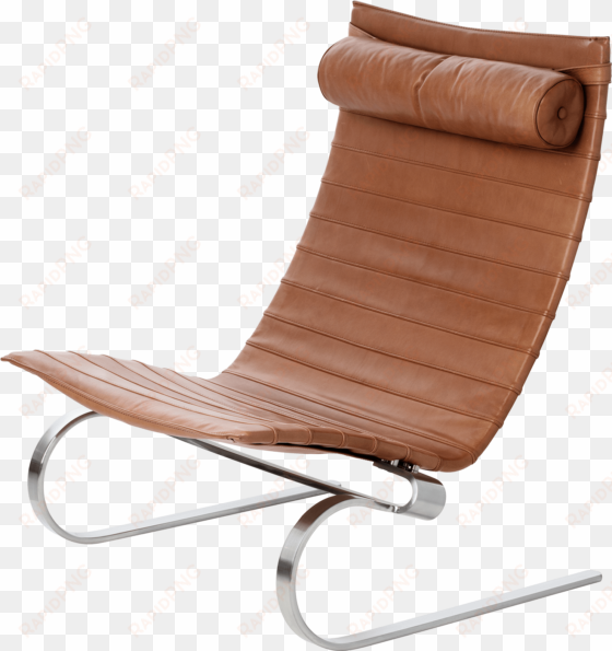 pk20 lounge chair poul kjærholm walnut elegance leather - fritz hansen pk20