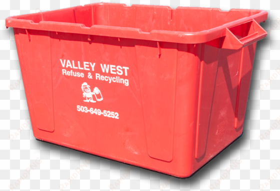 place oil and red bin several feet from all roll carts - red plastic box for recycling