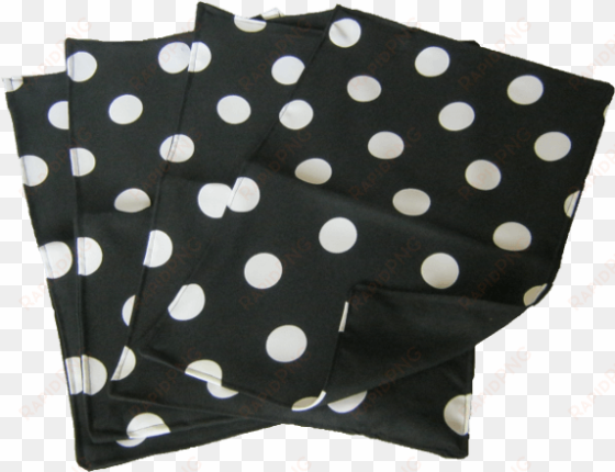 placemat black and white polka dot - polka dot