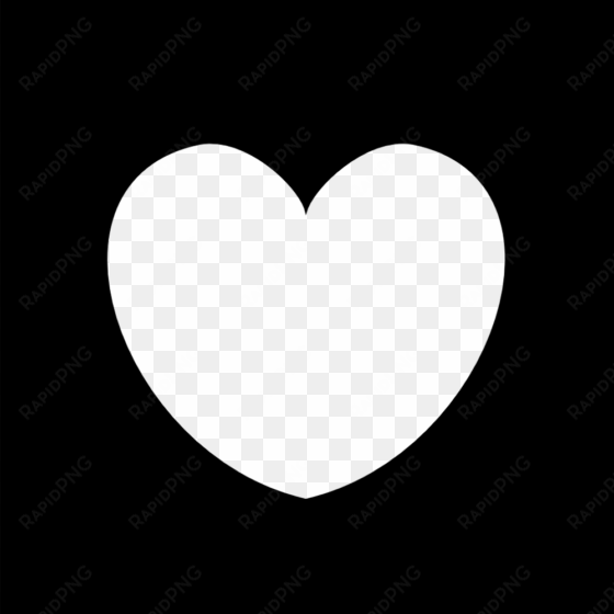 Plain Black Heart Frame - White Heart Icon No Background transparent png image